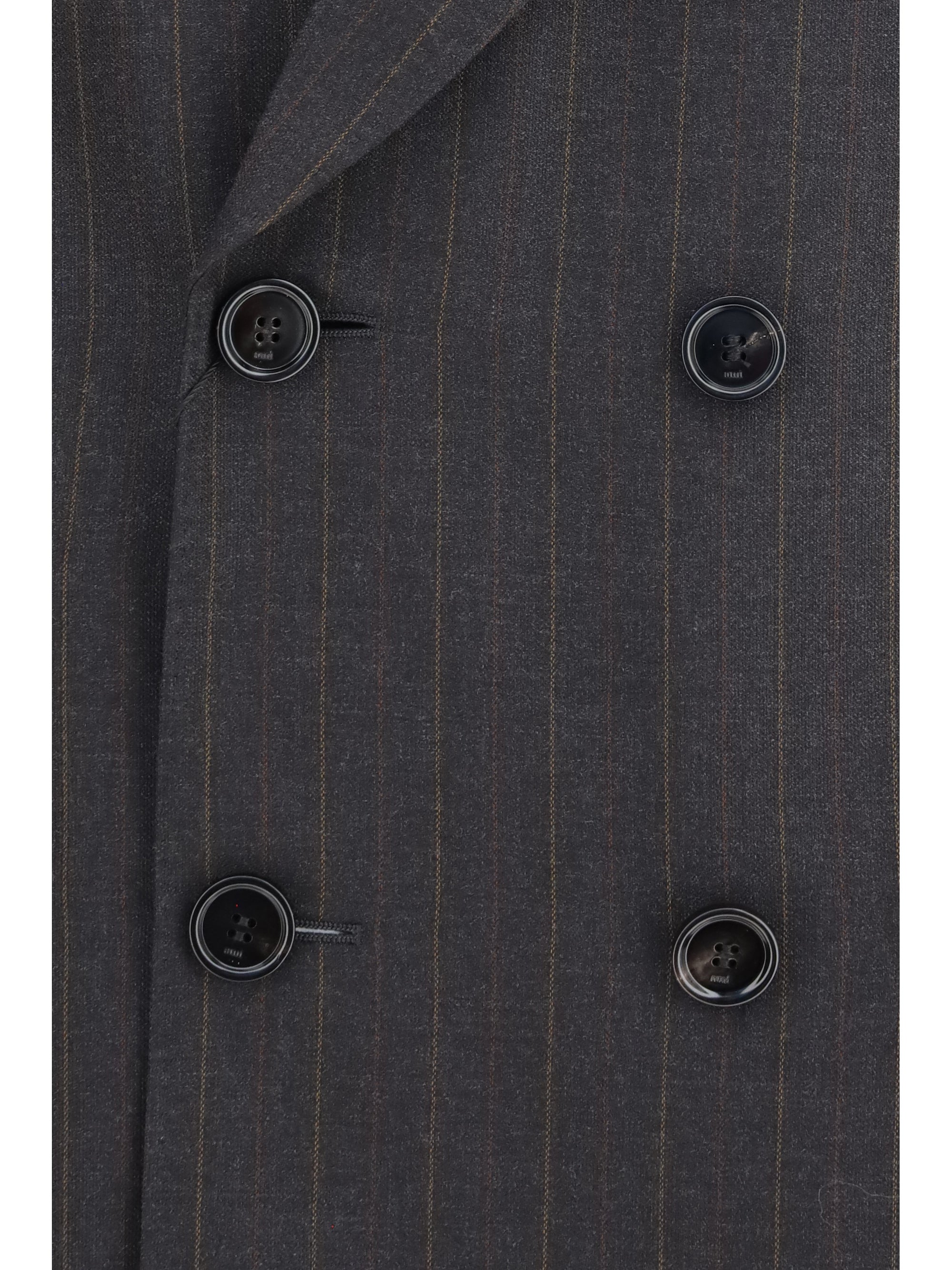 striped wool double breasted blazer