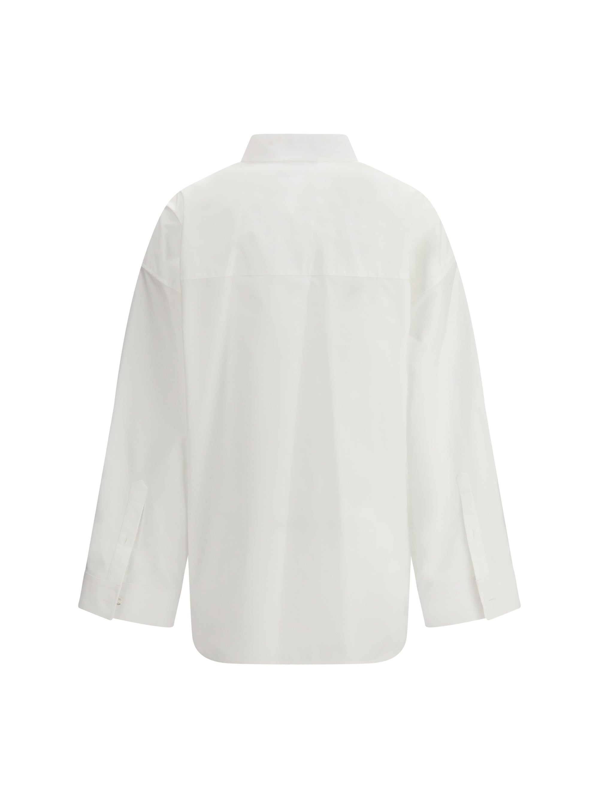 lace-up cotton shirt