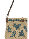 floral-embroidered clutch bag