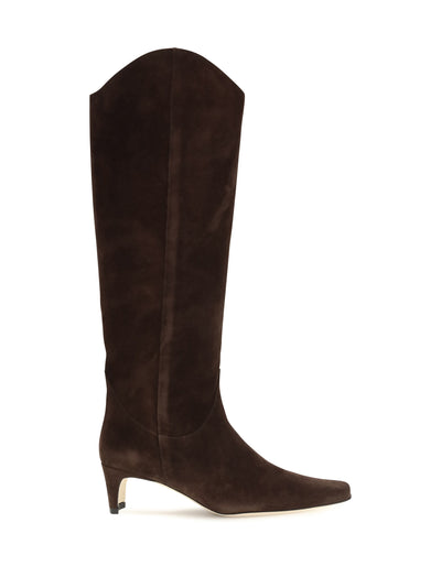 wally western suede tall boots