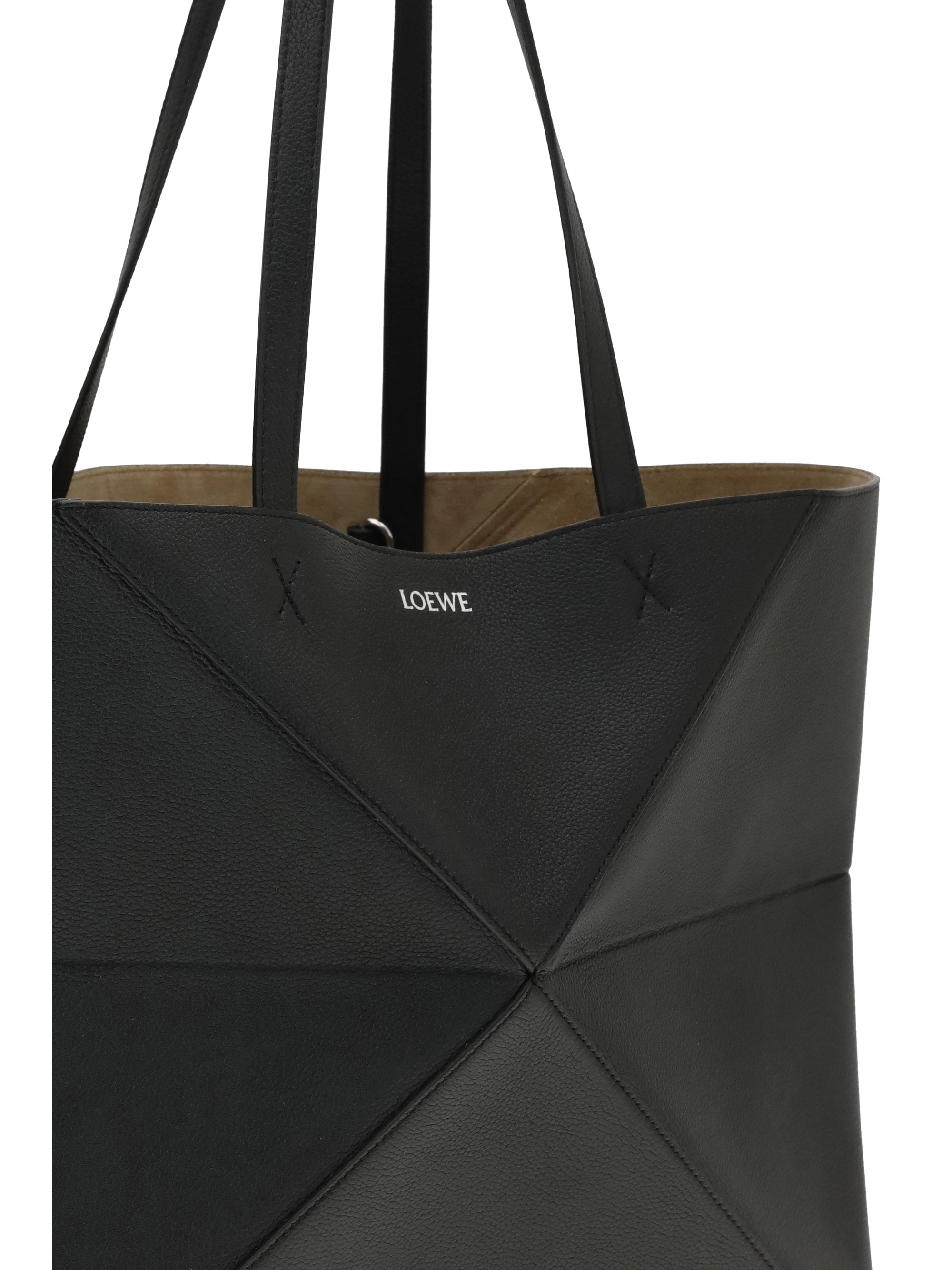 large horizontal puzzle fold tote
