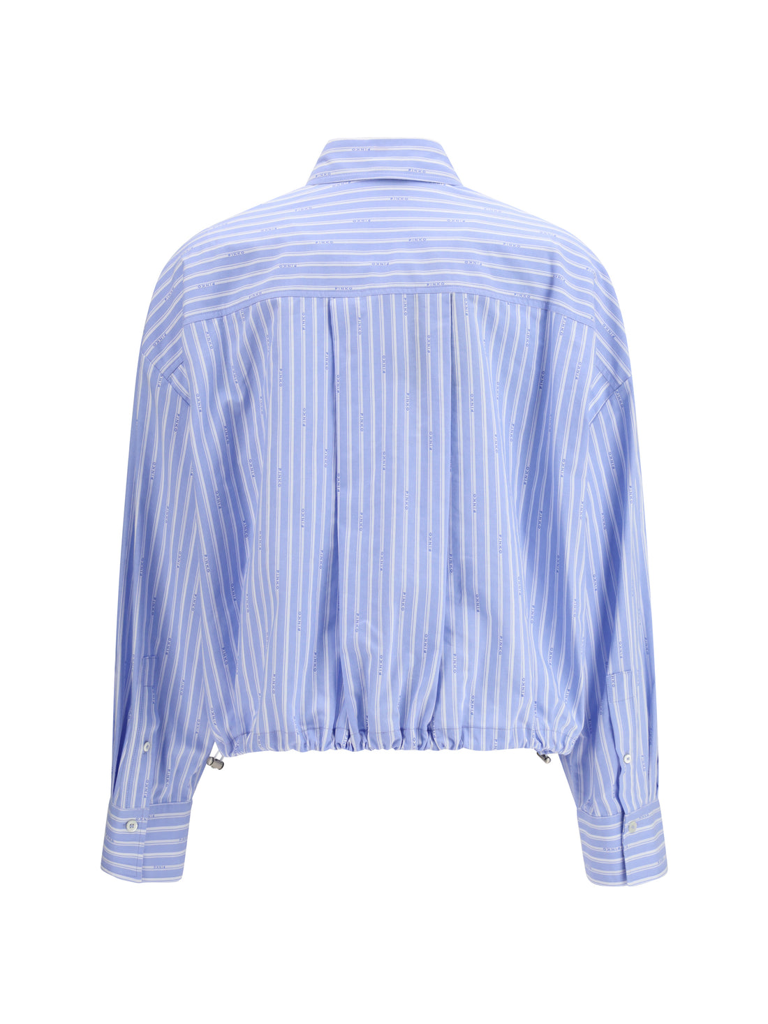 PINKO 38 cropped shirt with all-over pinko print