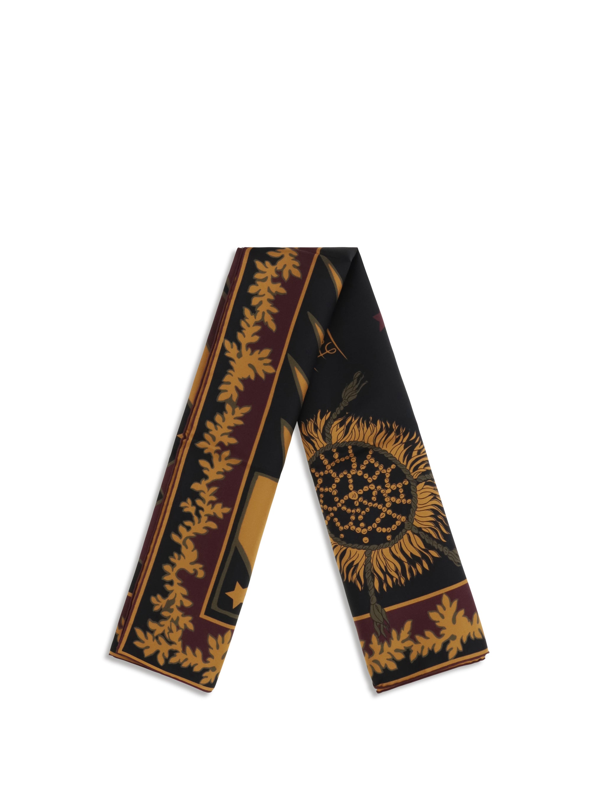 printed silk twill scarf