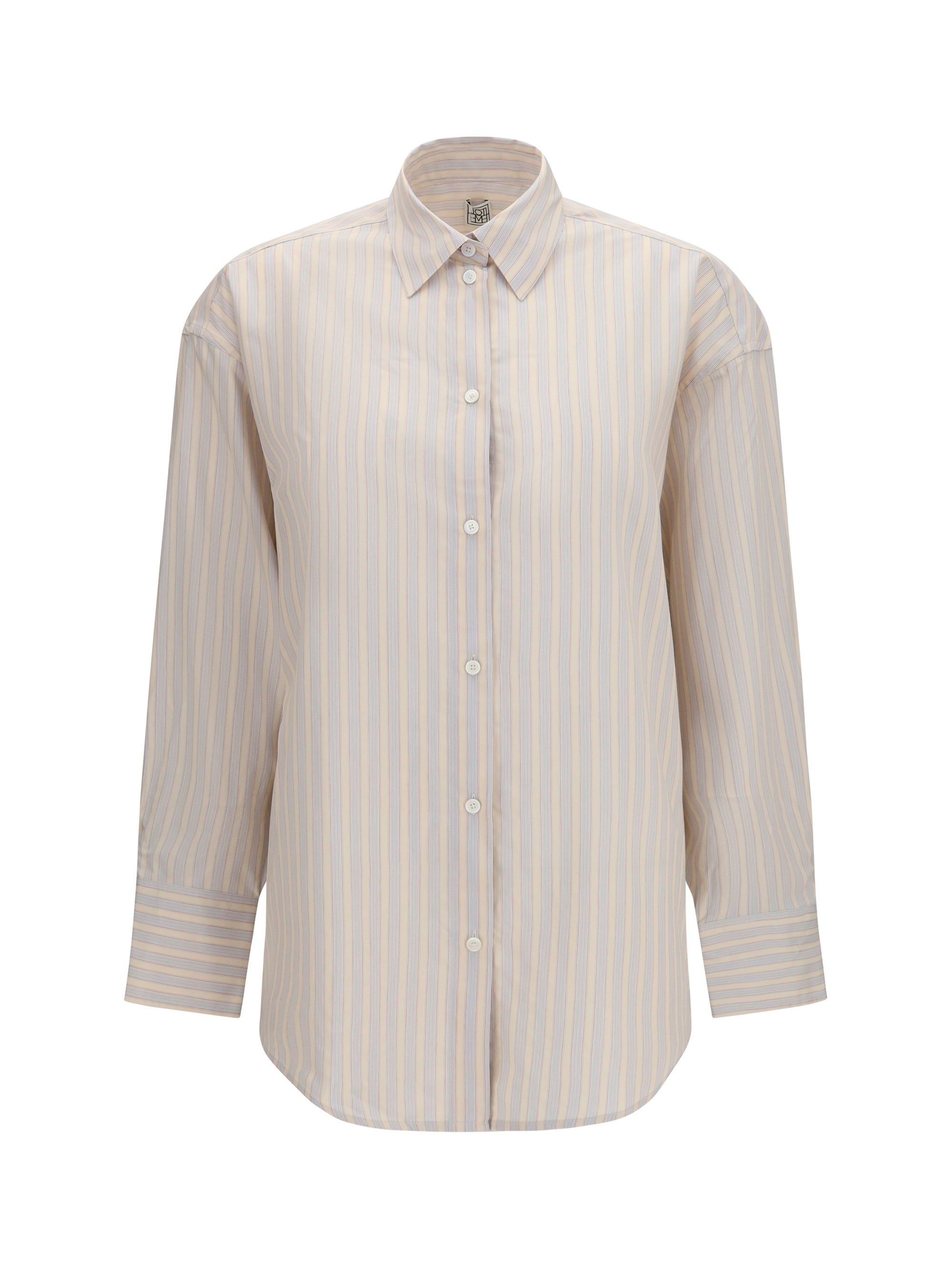 oversized striped shirt in cotton