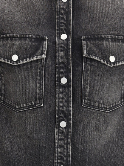 JACOB COHEN 42 western shirt in cotton and lyocell denim