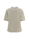 wool and cashmere-blend knit t-shirt