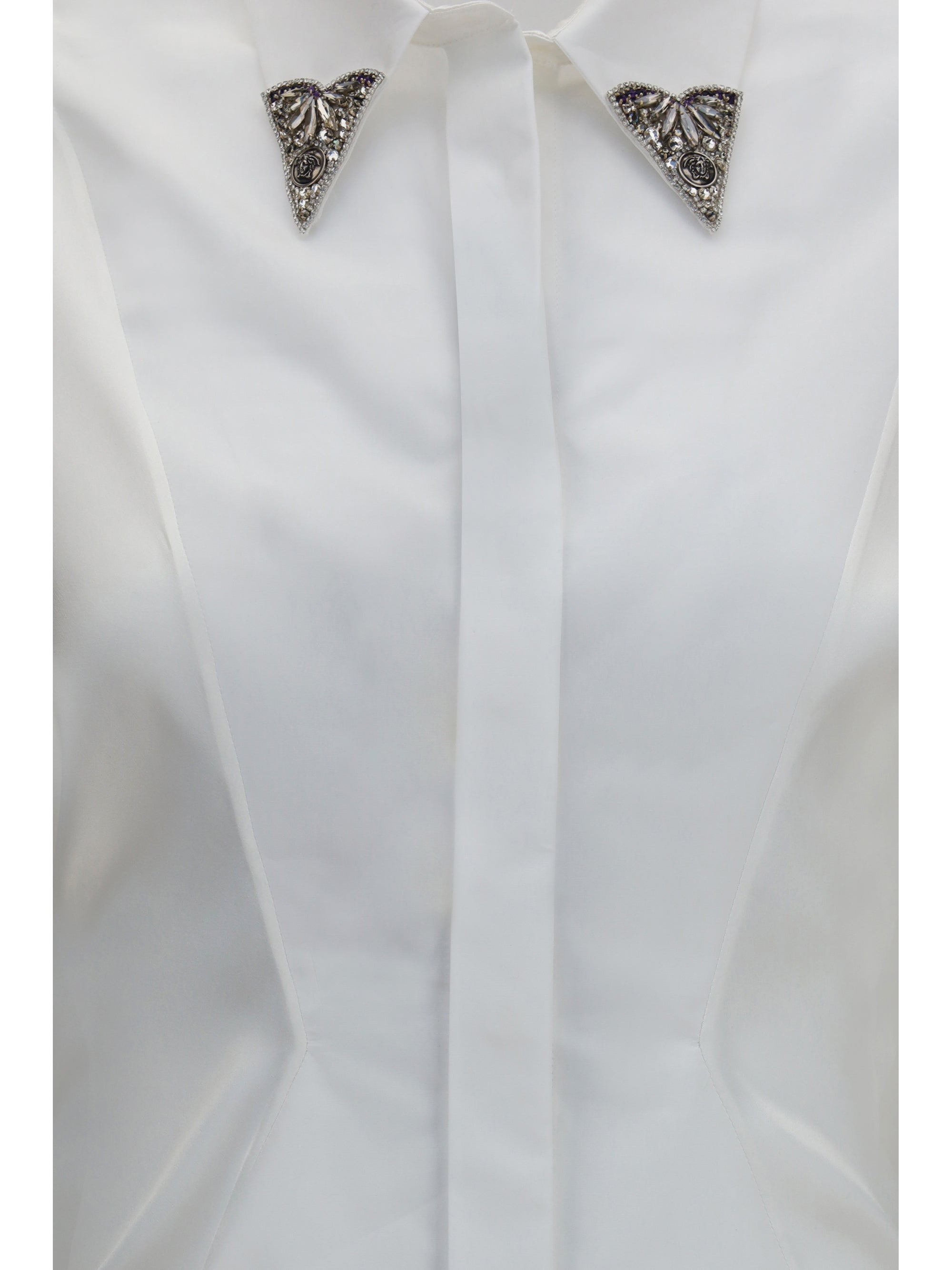 embroidered cotton poplin shirt