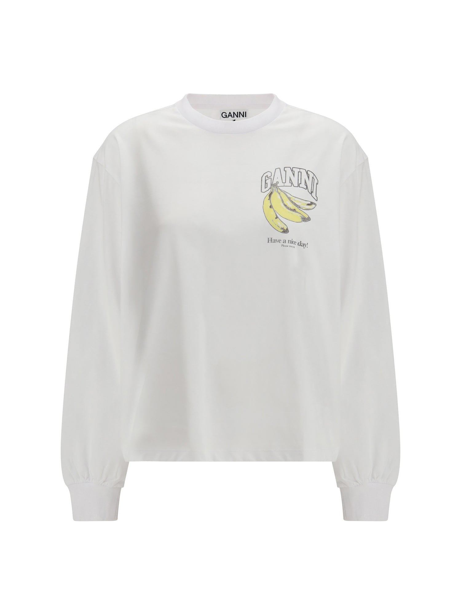 GANNI L long-sleeve t-shirt with cherries print