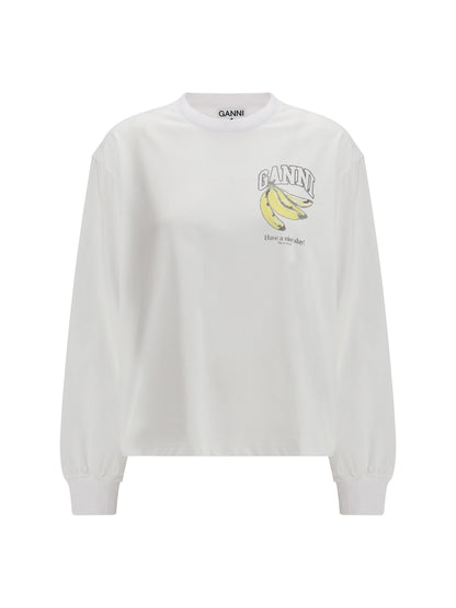 GANNI L long-sleeve t-shirt with cherries print