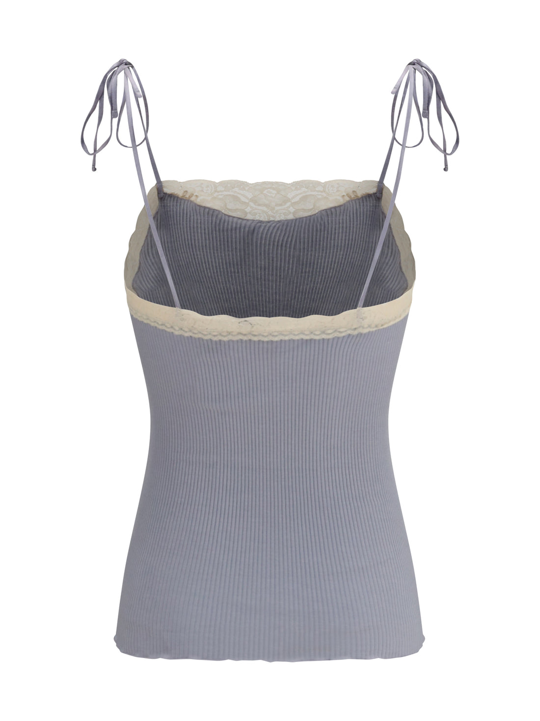CHLOÉ L jersey and lace thin strap top