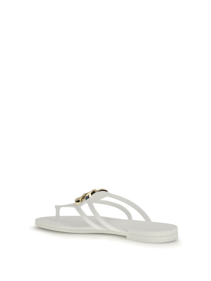 DOLCE &amp; GABBANA 36 logo rubber sandals