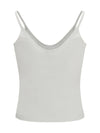 micro-rib silk jersey tank top