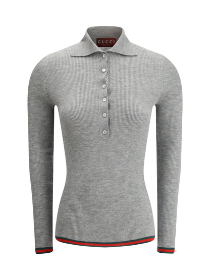 GUCCI M cashmere polo shirt