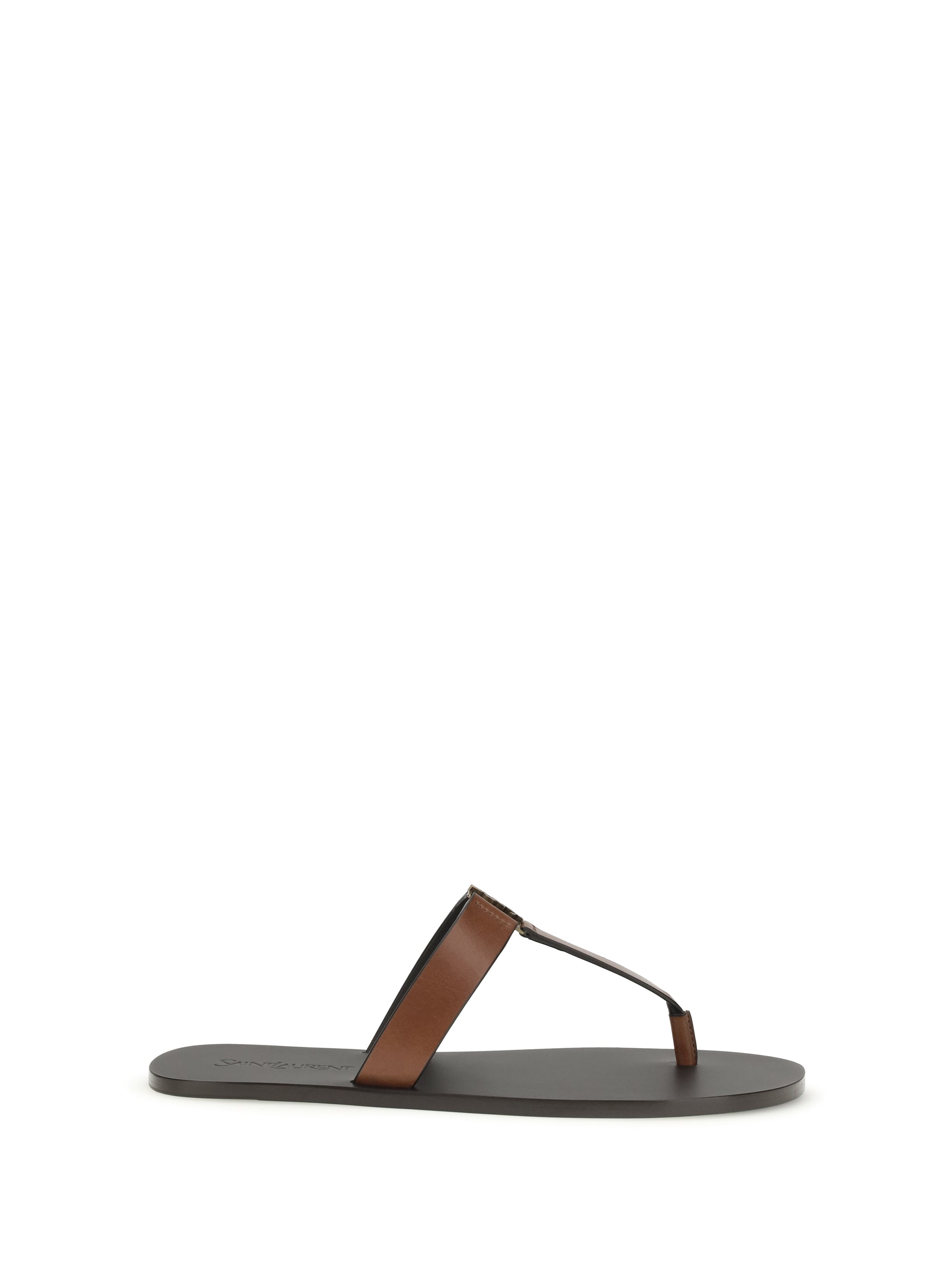 SAINT LAURENT 38 leather thong sandals