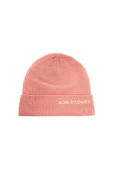 distressed wool beanie hat in