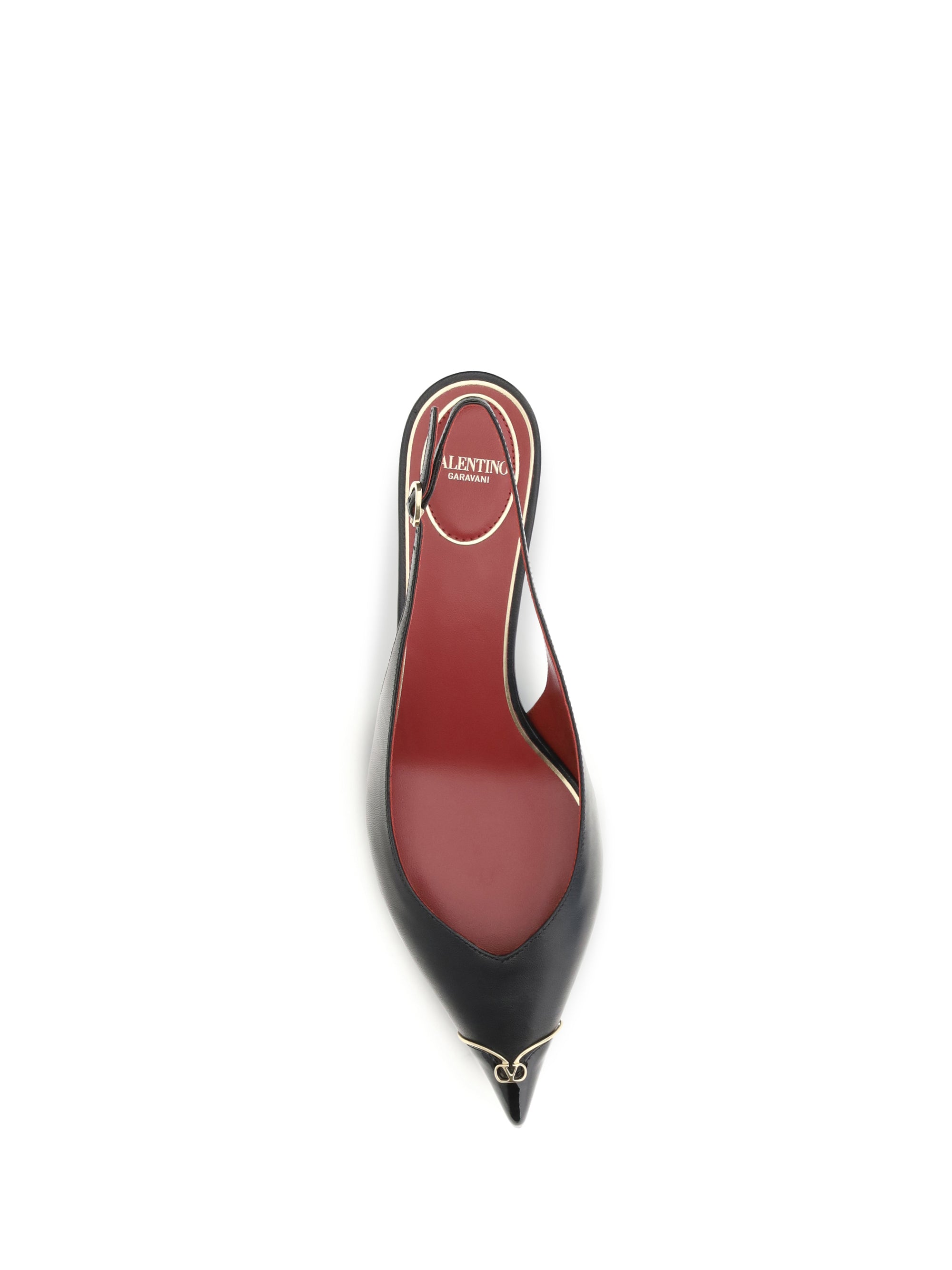 vlogo signature kitten-heel slingback pumps