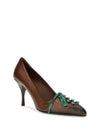leather lace-up pumps