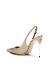 satin slingback pumps
