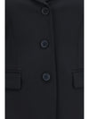structured off-shoulder jacket with harness details