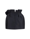 wool and silk mini skirt with floral details