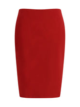 SAINT LAURENT 42 satin pencil skirt