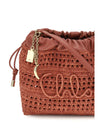 raffia drawstring shoulder bag