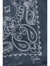 golden paisley printed silk scarf