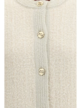 GUCCI S bouclé lamé wool cardigan