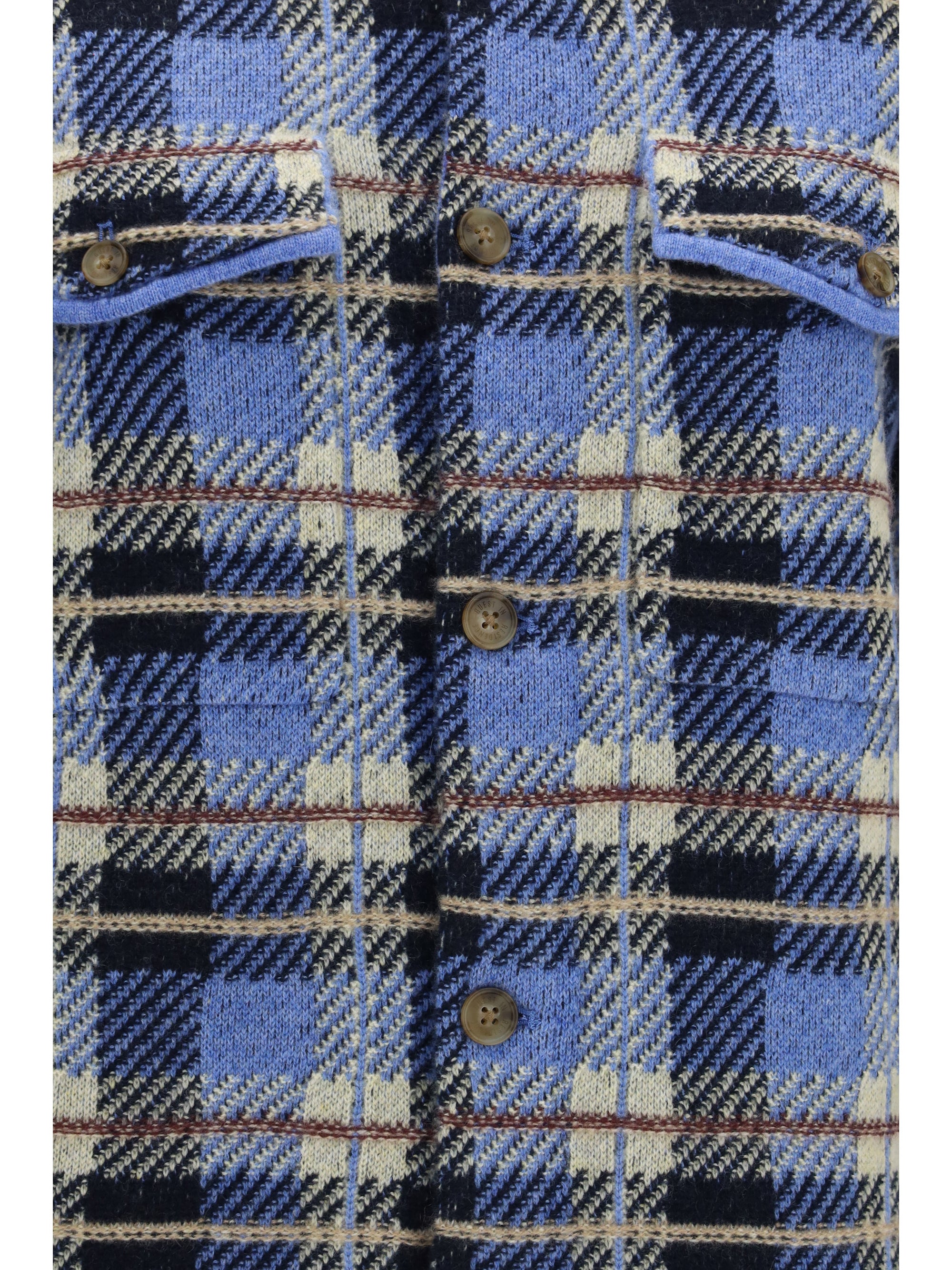 checked cashmere shirt