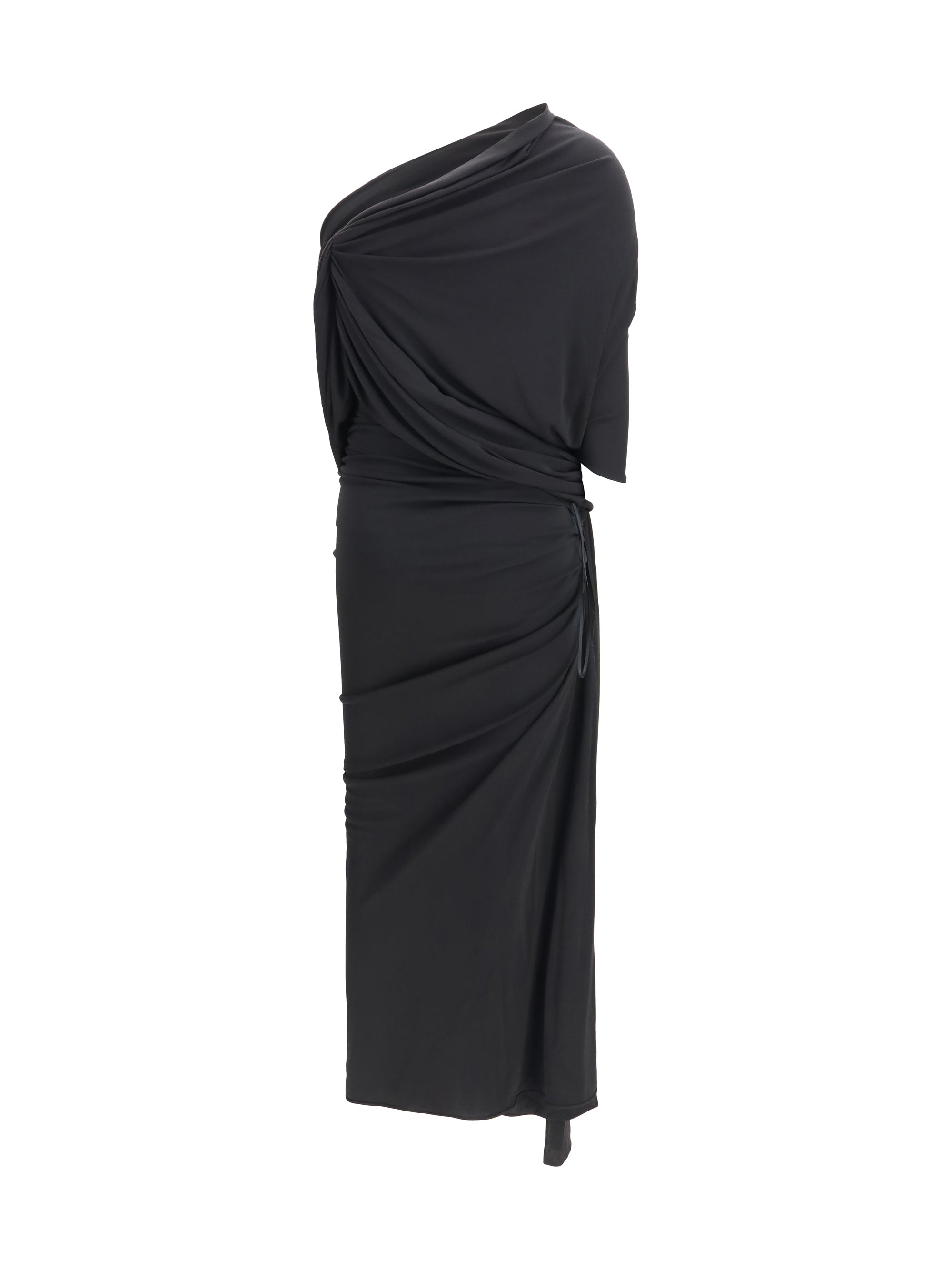 draped asymmetric dress