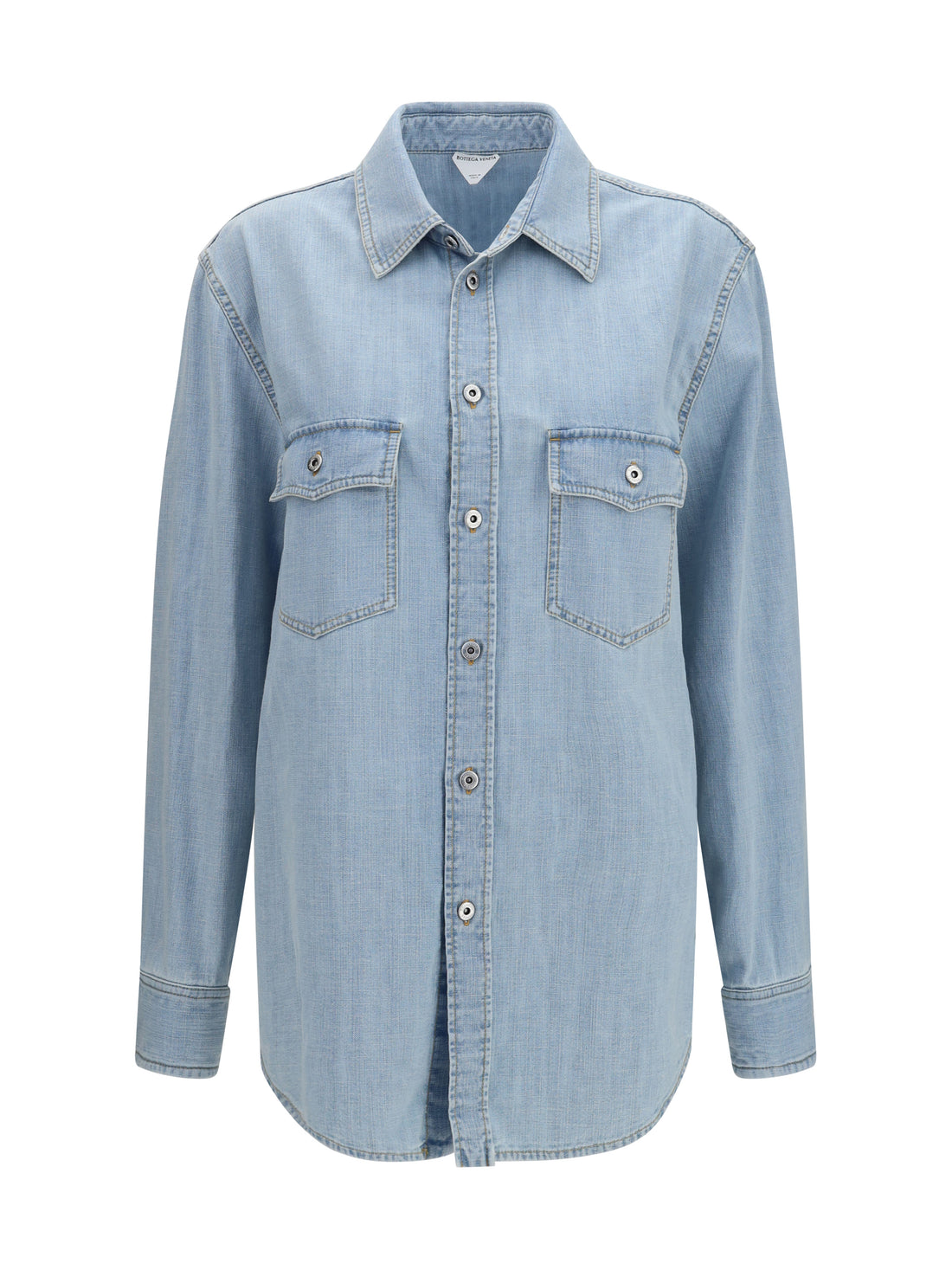 BOTTEGA VENETA 46 sky bleached oversize denim shirt