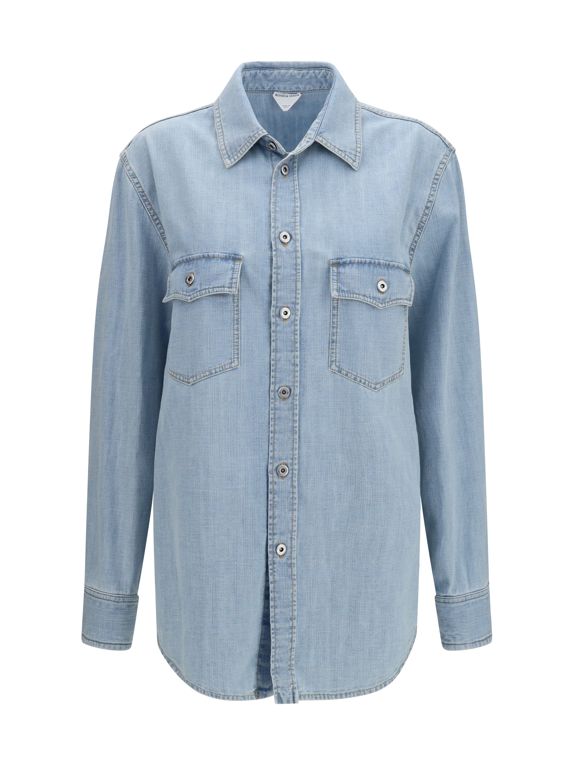 sky bleached oversize denim shirt
