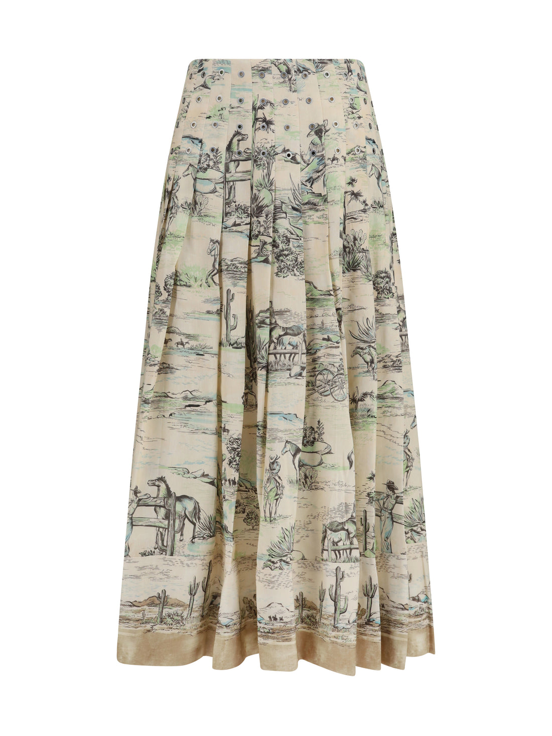 ALEMAIS 6 scout linen midi skirt