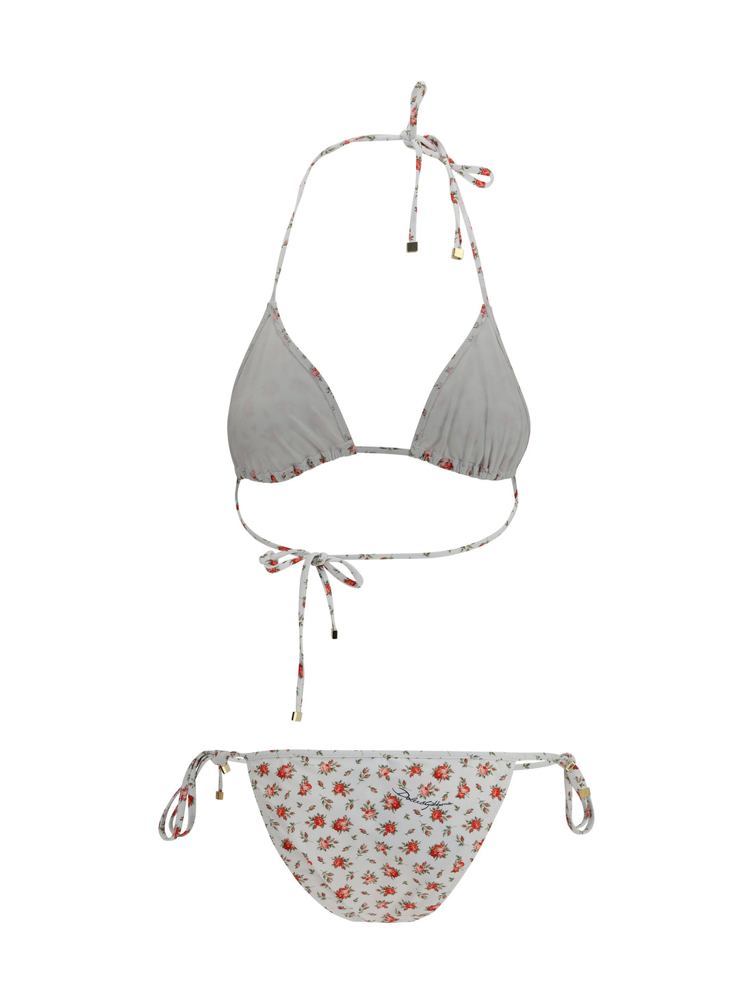 DOLCE &amp; GABBANA 2 triangle bikini with roselline print
