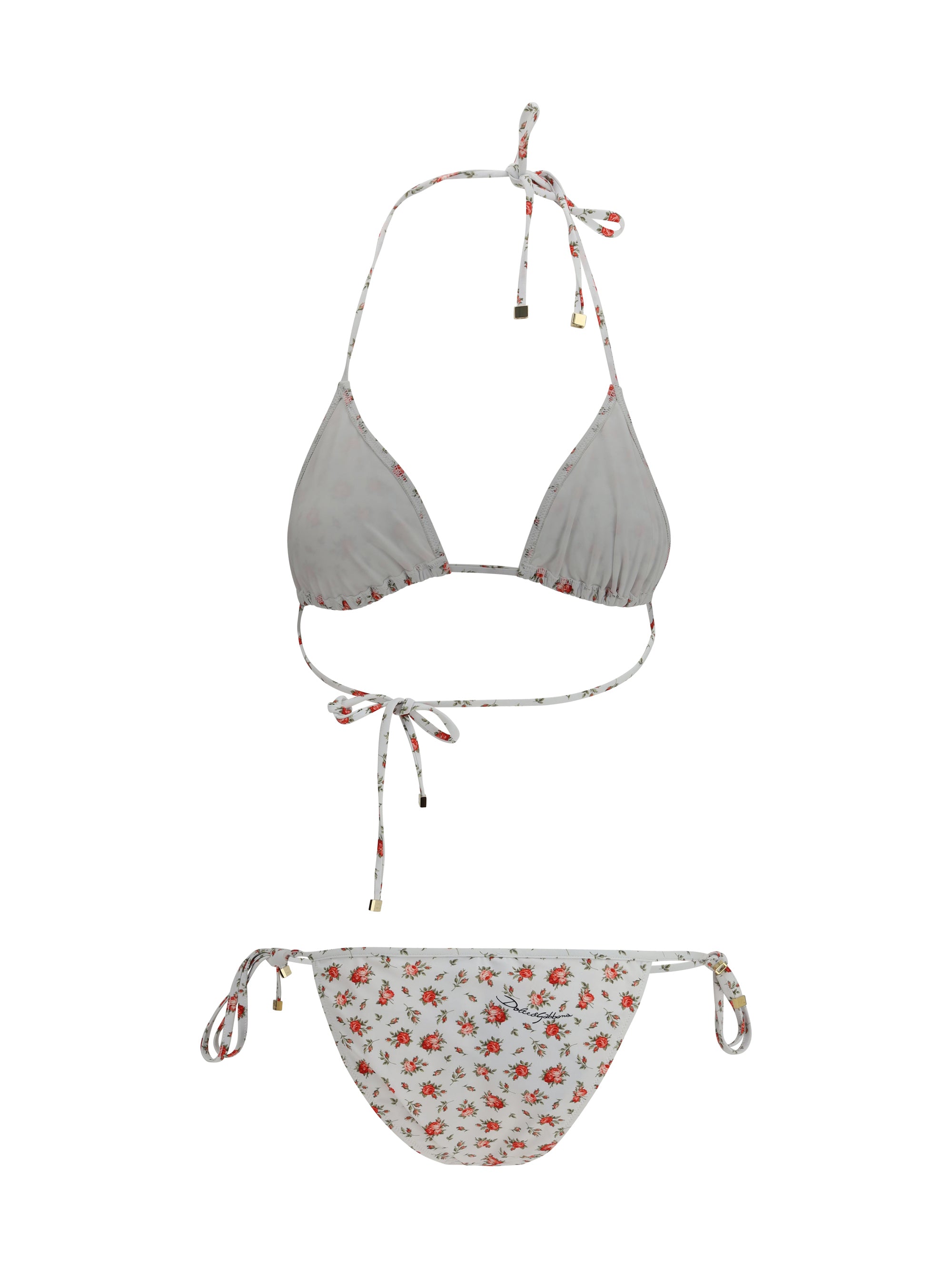 triangle bikini with roselline print