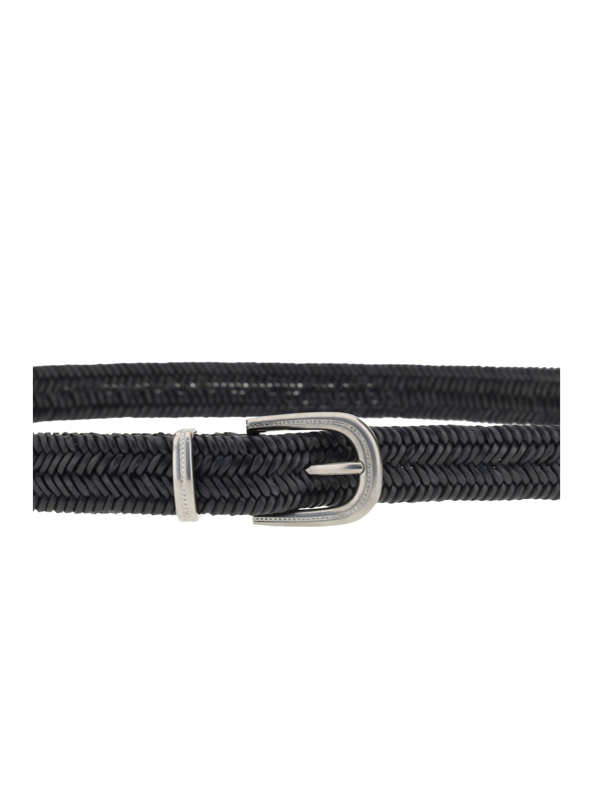 BRUNELLO CUCINELLI M braided stretch leather belt