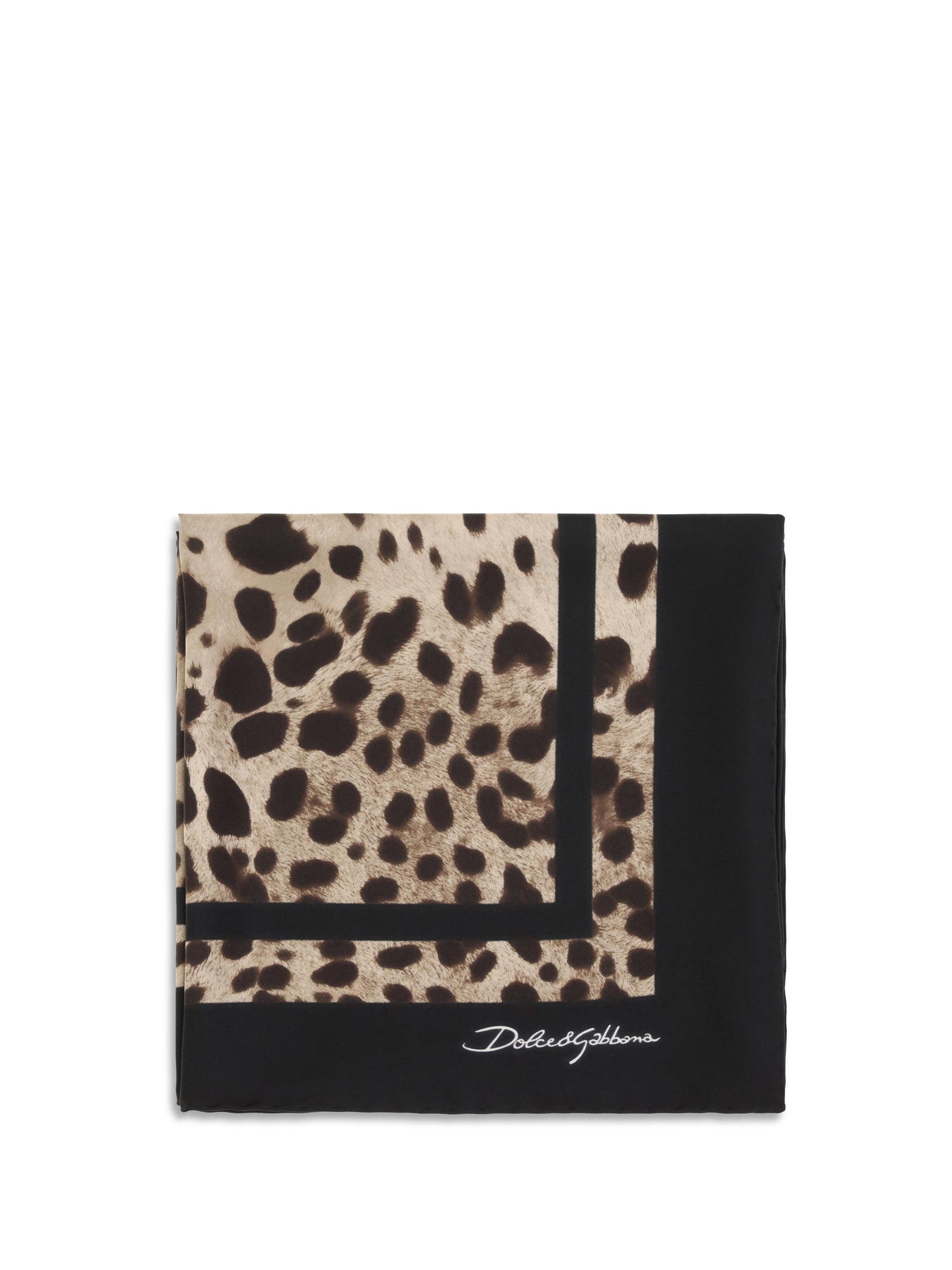 DOLCE &amp; GABBANA OS leopard print silk scarf
