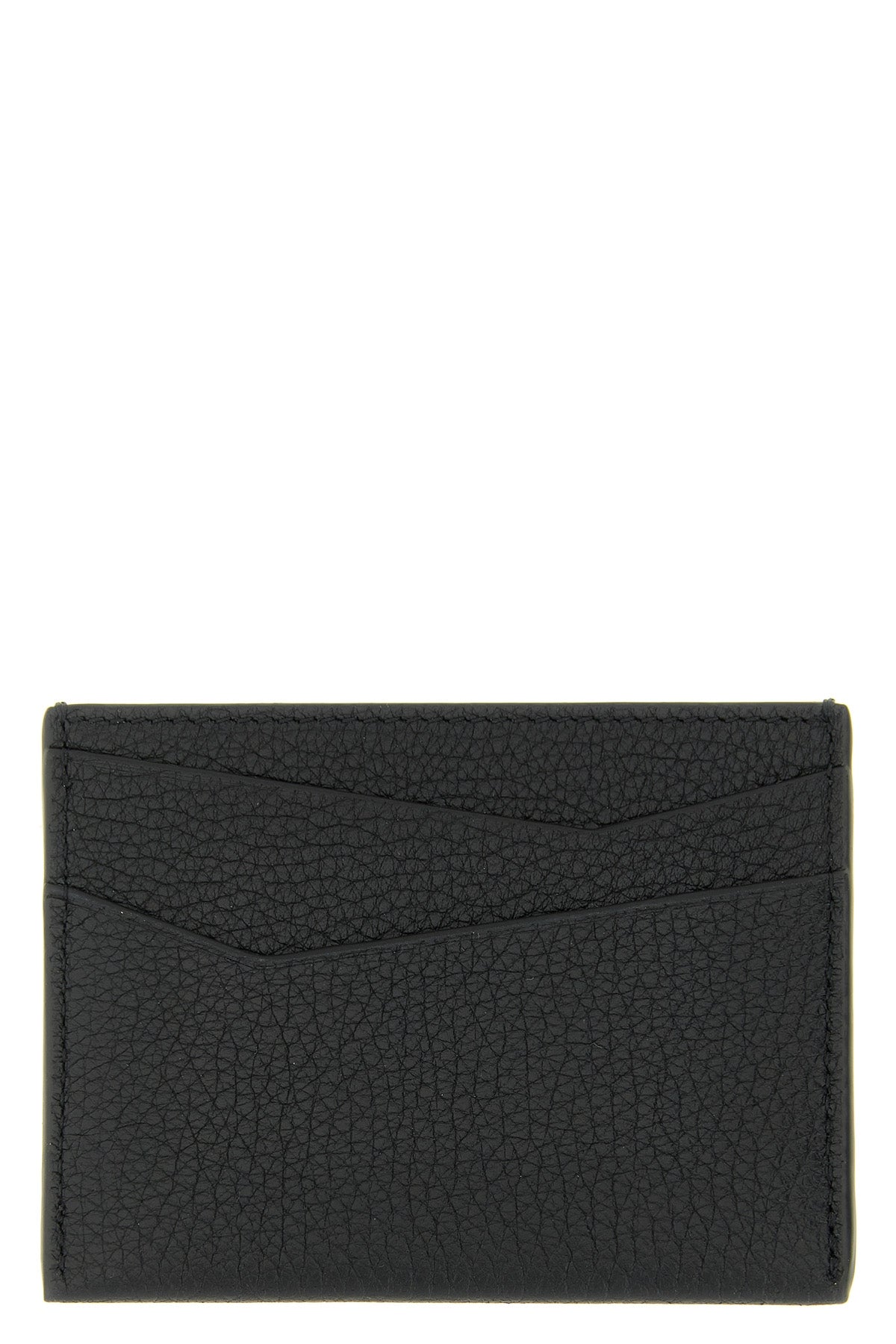 puzzle edge hammered leather card holder