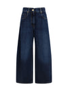 barrel-leg jeans