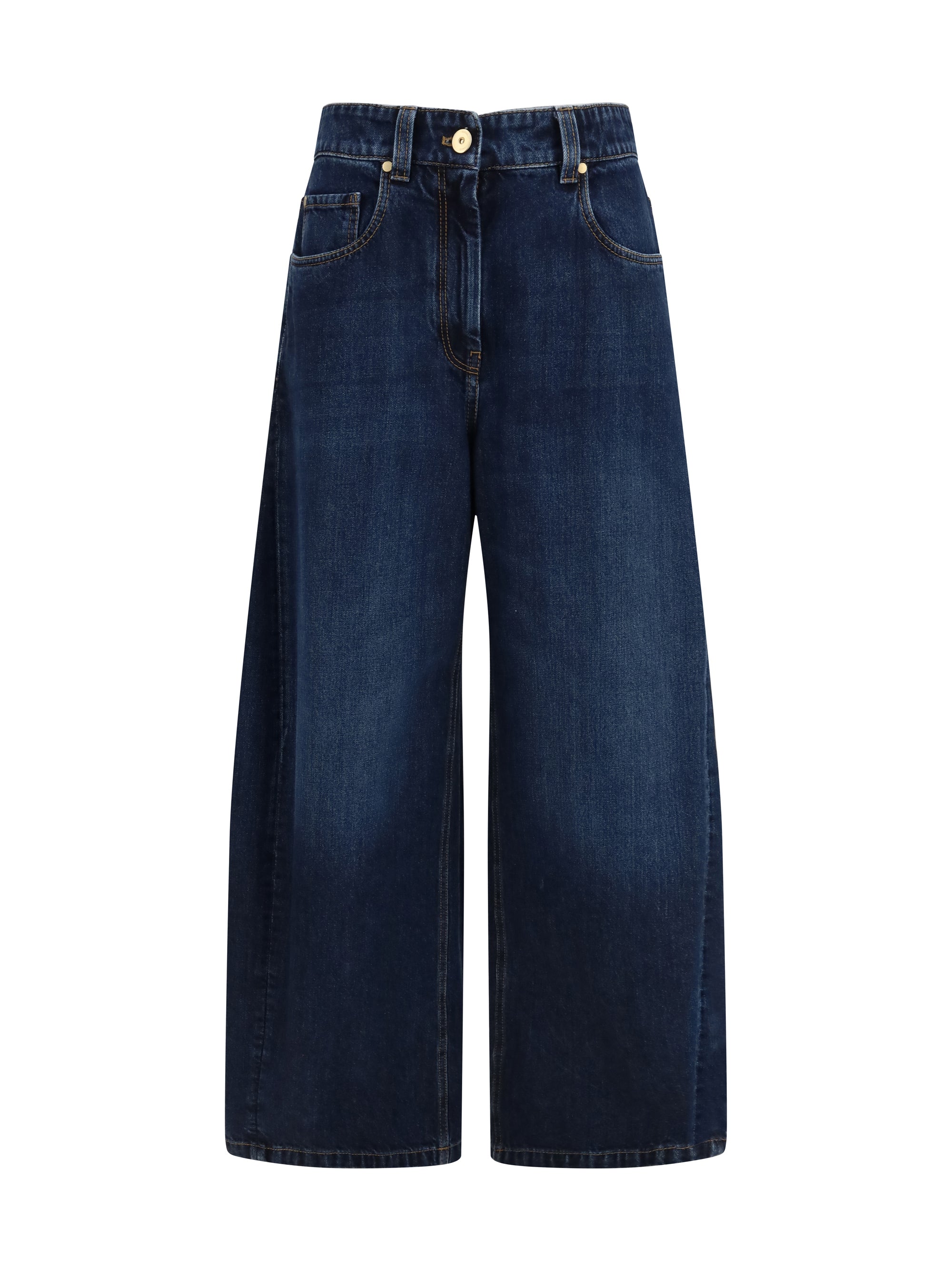 barrel-leg jeans