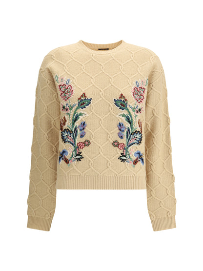 ETRO 40 floral embroidery sweater 
