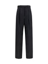 double-pleat pants in wool and mohair