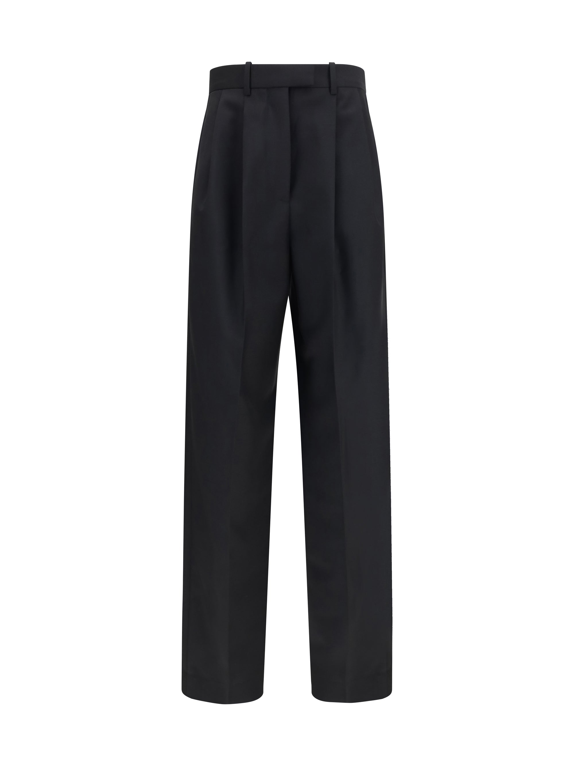 double-pleat pants in wool and mohair
