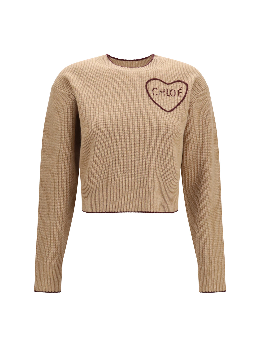 CHLOÉ M heart-logo sweater