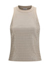 top in cotton with luminous embroidery