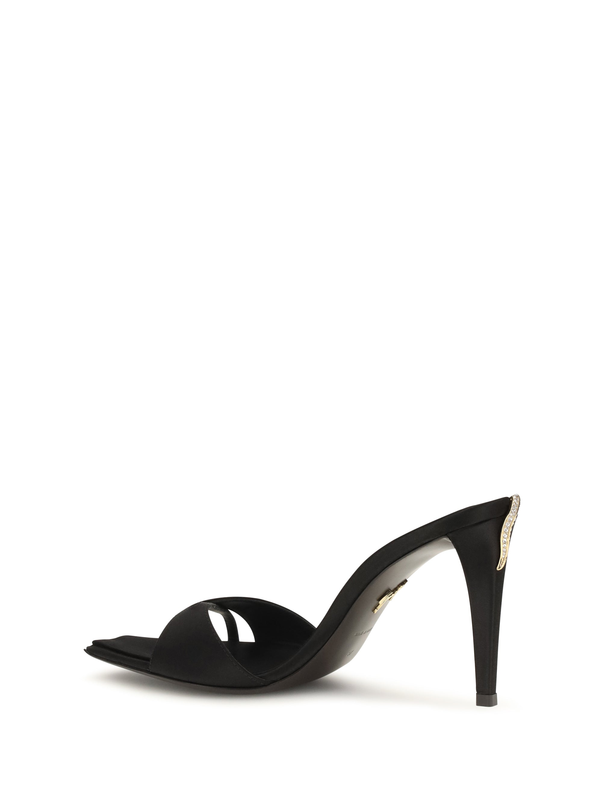 salamander satin mules sandals