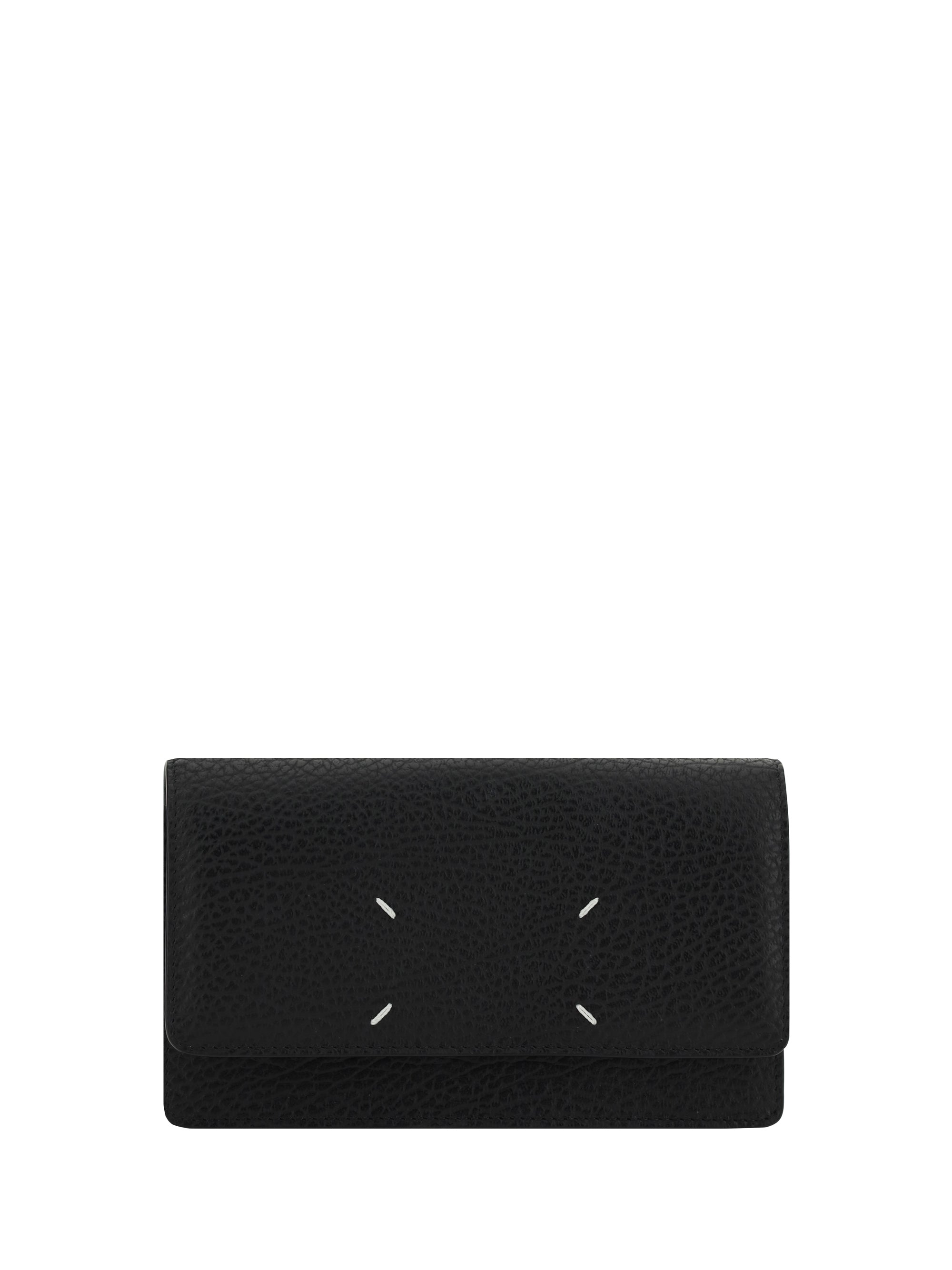 grained leather wallet