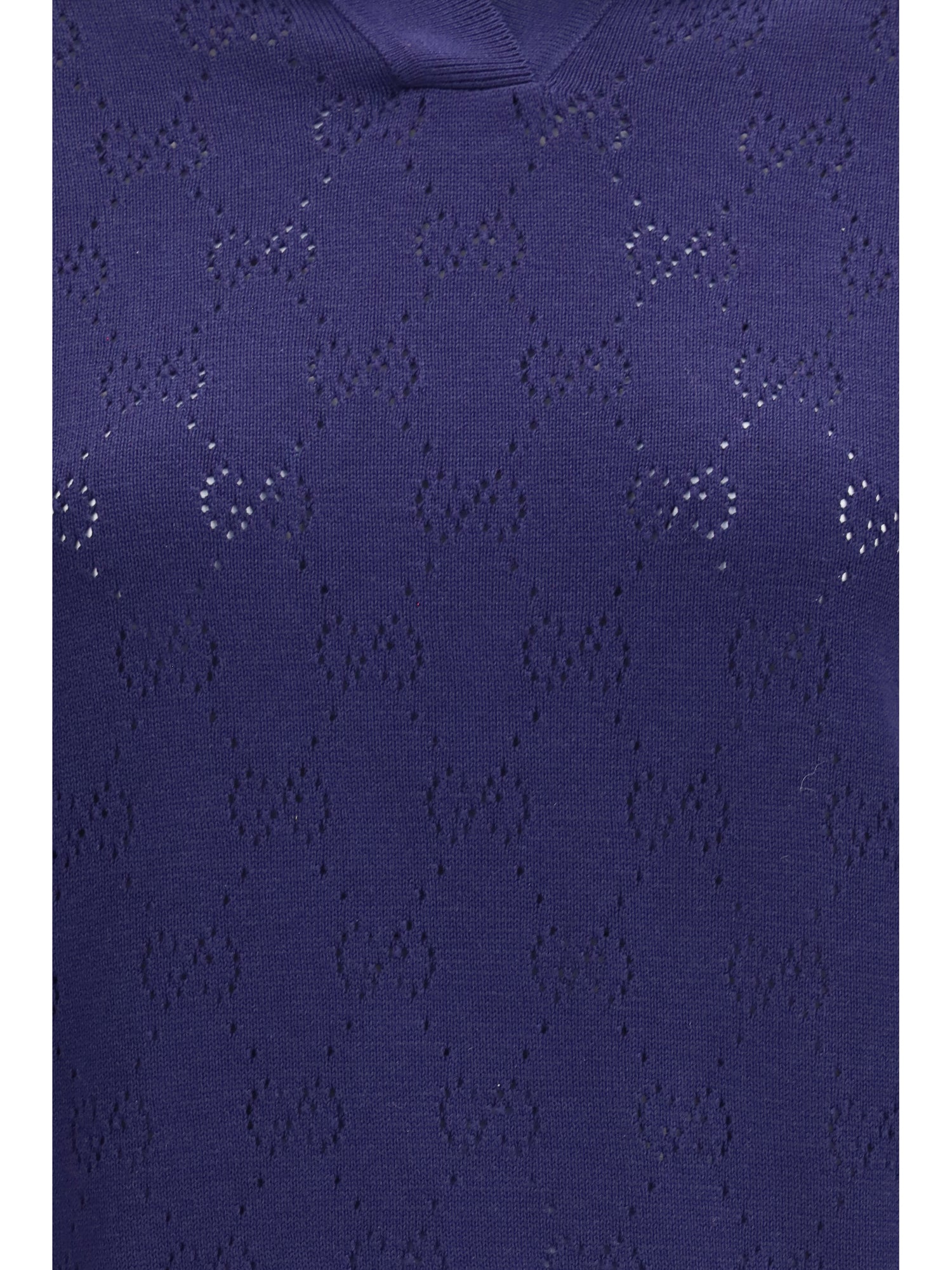 GUCCI M gg pointelle cotton silk polo shirt