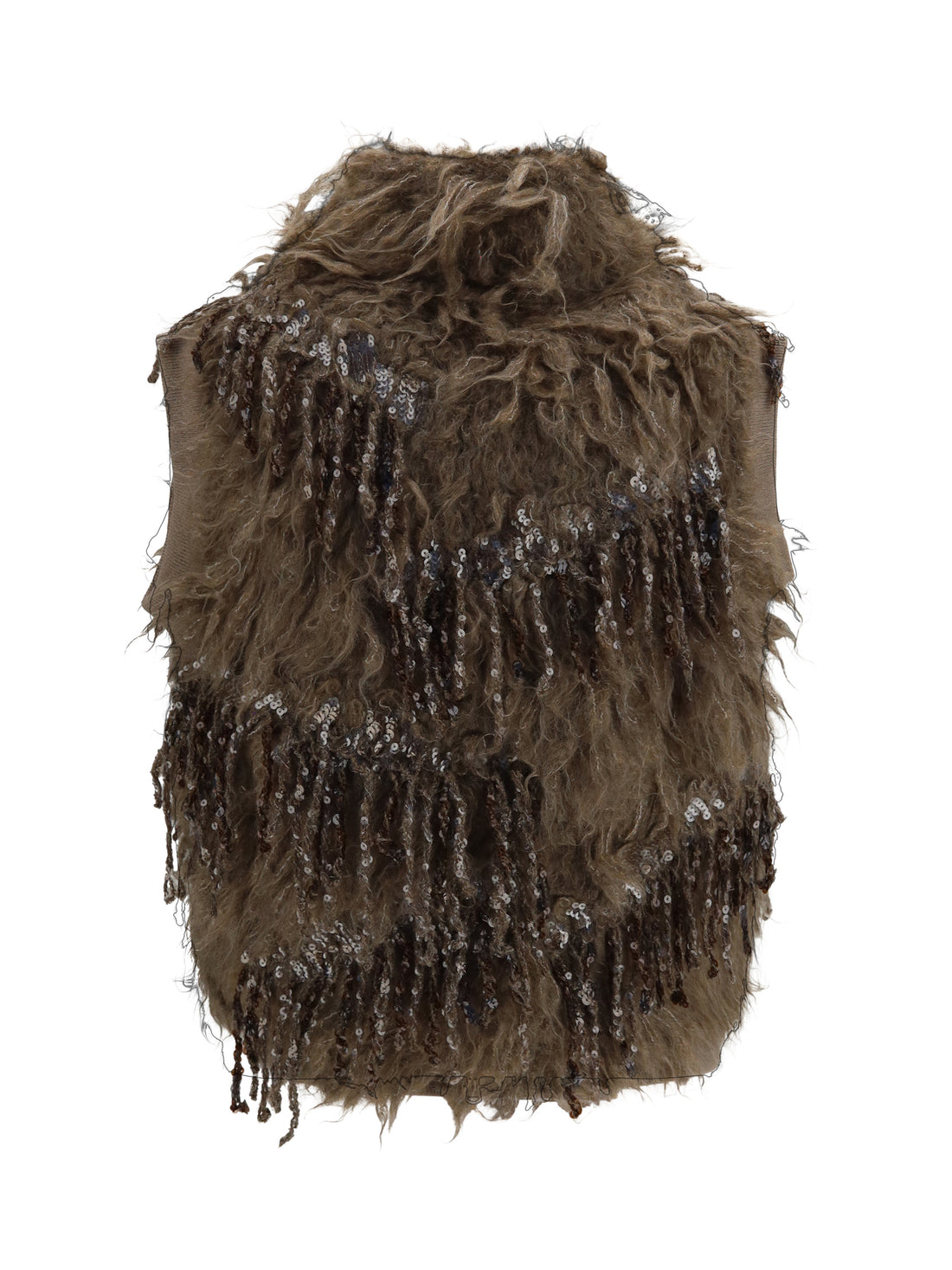 BRUNELLO CUCINELLI M mohair-blend sequin zip cardigan