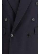 SAINT LAURENT 40 long wool-gabardine blazer